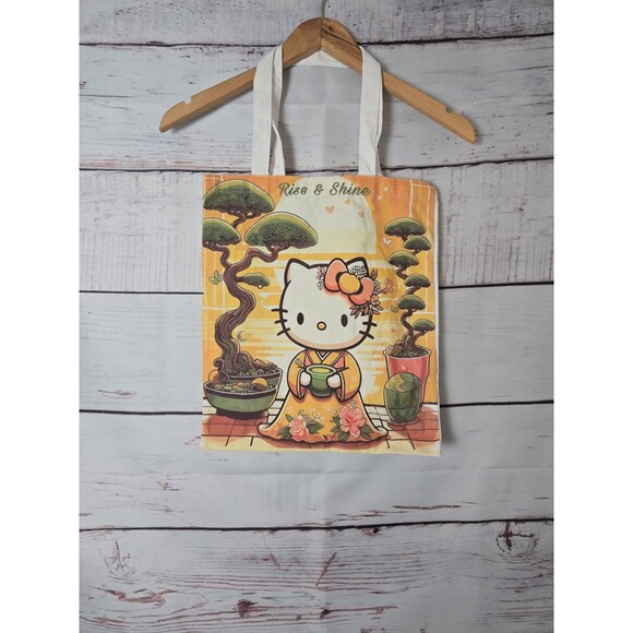 Hello Kitty Canvas Totes Asian inspired prints set of 2 - Picture 1 of 10